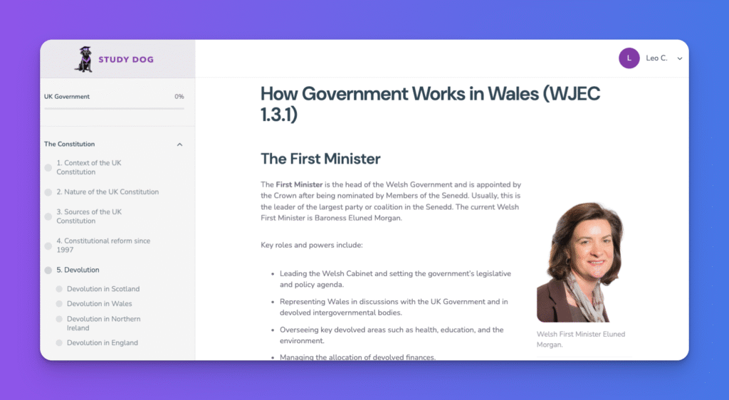 WJEC A Level Government and Politics