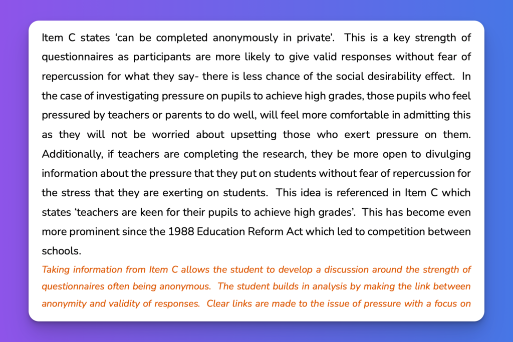 A Level Sociology Model Answers